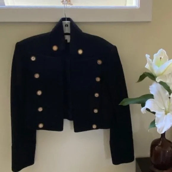Vintage wool military hot sale jacket